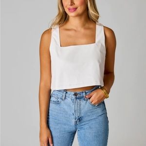 BuddyLove Manning Vegan Leather Cropped Tank Top *matching shorts in shop*